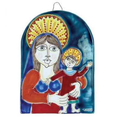 Madonna col Bambino bassorilievo ceramiche de simone MD477OV Madonna col Bambino bassorilievo ceramiche de simone MD477OV